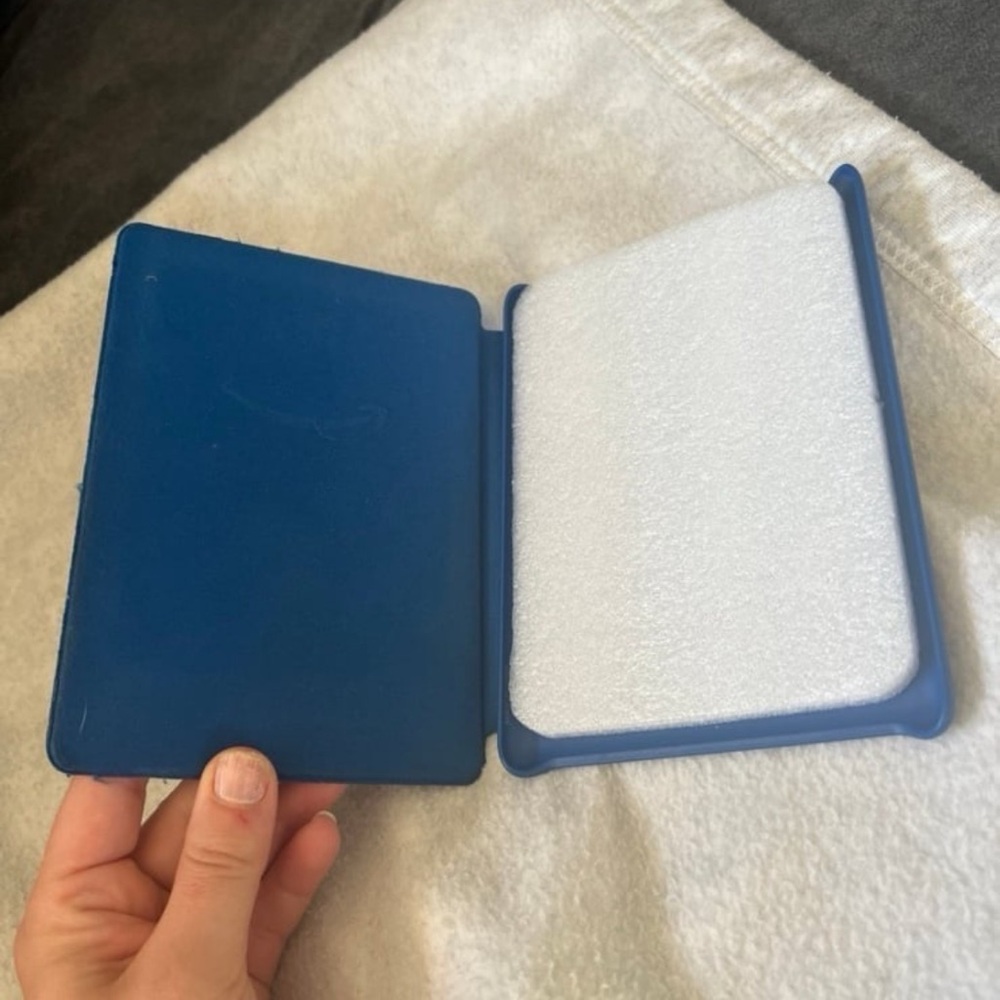 Kindle 6” Case Blue Fabric Magnetic Sleep Cover E-Reader Case